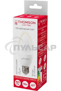 Лампа светодиодная Hiper THOMSON LED CANDLE 10W 800Lm E27 3000K TH-B2023