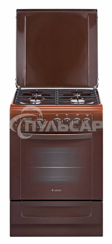 Плита газовая Gefest ПГ 6100-03 0001 коричневый, конфорок 4 шт, духовка 52 л, 60 см x 85 см x 60 см