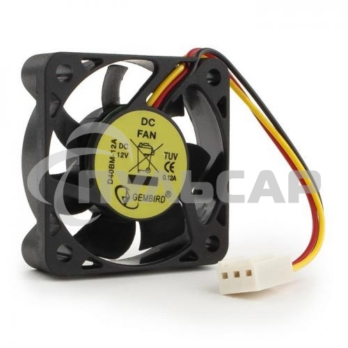 Вентилятор для корпуса Gembird D40BM-12A черный, 40 мм, 4000 об/мин, 30 дБ, 3 pin