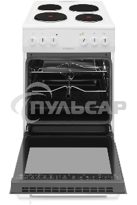 Плита электрическая Hansa FCEW54120 белый, конфорок 4 шт, духовка 62 л, 50 см x 85 см x 60 см