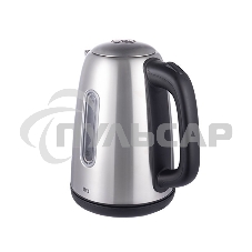 Чайник электрический BQ KT1822SW черный/стальной, мощность 2200Вт, Максимальный объем 1.7л