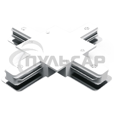 Коннектор для встраиваемых трековых шинопроводов Gauss (+) белый