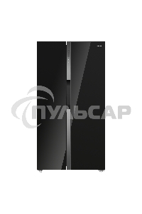 Холодильник Maunfeld MFF177NFB черный глянц. двухкамерный 263/170л морозилка сбоку, No Frost, Side by Side