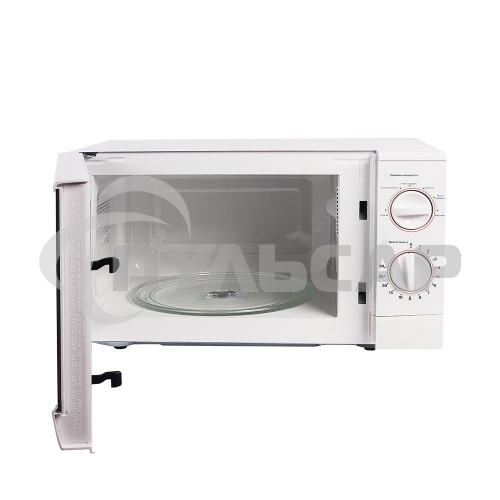 Микроволновая печь Mystery MMW-2012 белый, 20 л, 800 Вт, переключатели - поворотный механизм