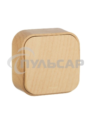 Выключатель 10A 1клав., дерево Quteo 