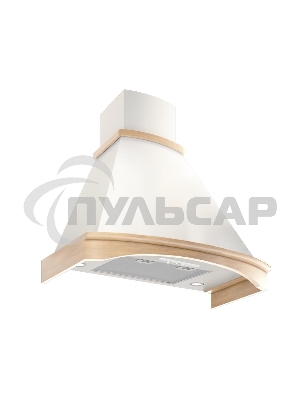 Вытяжка каминная Elikor Ротонда 90П-650-П3Д бежевый/дуб, 90 см, 650 куб. м/ч, 56 дБ