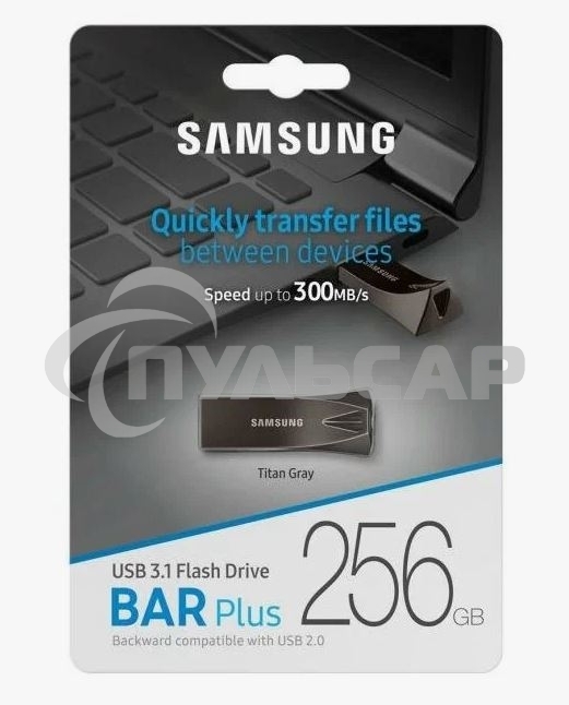 Флешка USB 256 Gb USB Drive USB 3.1 Samsung BAR Plus (up to 300Mb/s) (MUF-256BE4/APC)