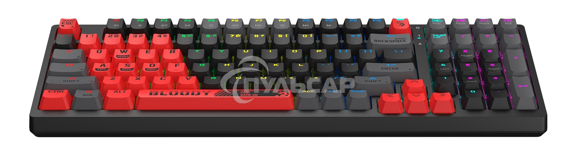 Клавиатура проводная A4Tech Bloody S98 (SPORTS RED) USB красный/черный