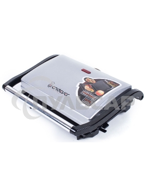 Электрогриль Endever Grillmaster 115, 1500 Вт, авто терморегулятор, антипригарное покрытие, индикатор нагрева, серебристый/черный