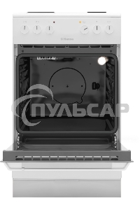 Плита электрическая Hansa FCEW54120 белый, конфорок 4 шт, духовка 62 л, 50 см x 85 см x 60 см