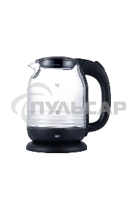 Чайник электрический BQ KT1833G черный/стальной, мощность 2200Вт, максимальный объем 1.7л