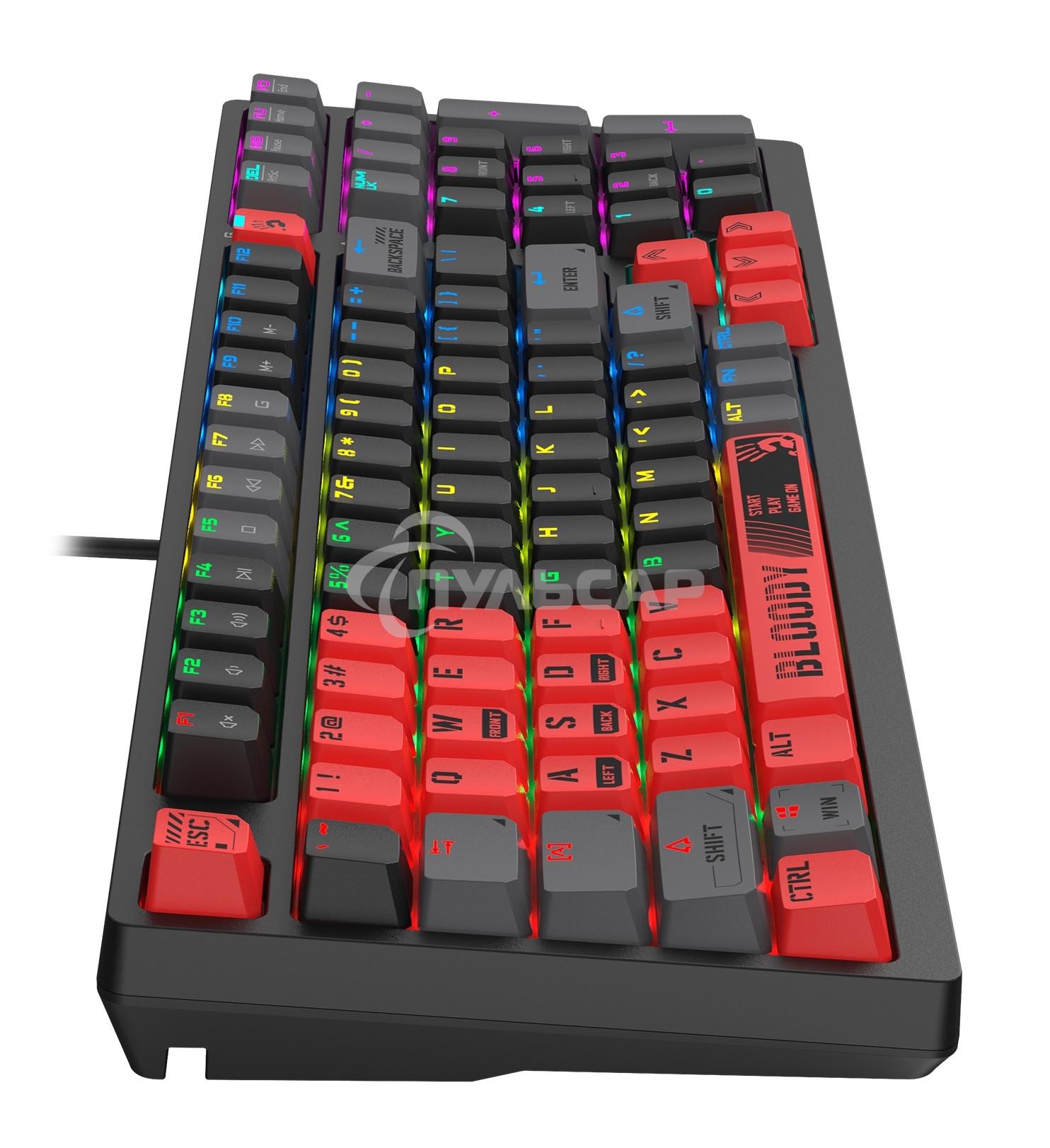 Клавиатура проводная A4Tech Bloody S98 (SPORTS RED) USB красный/черный