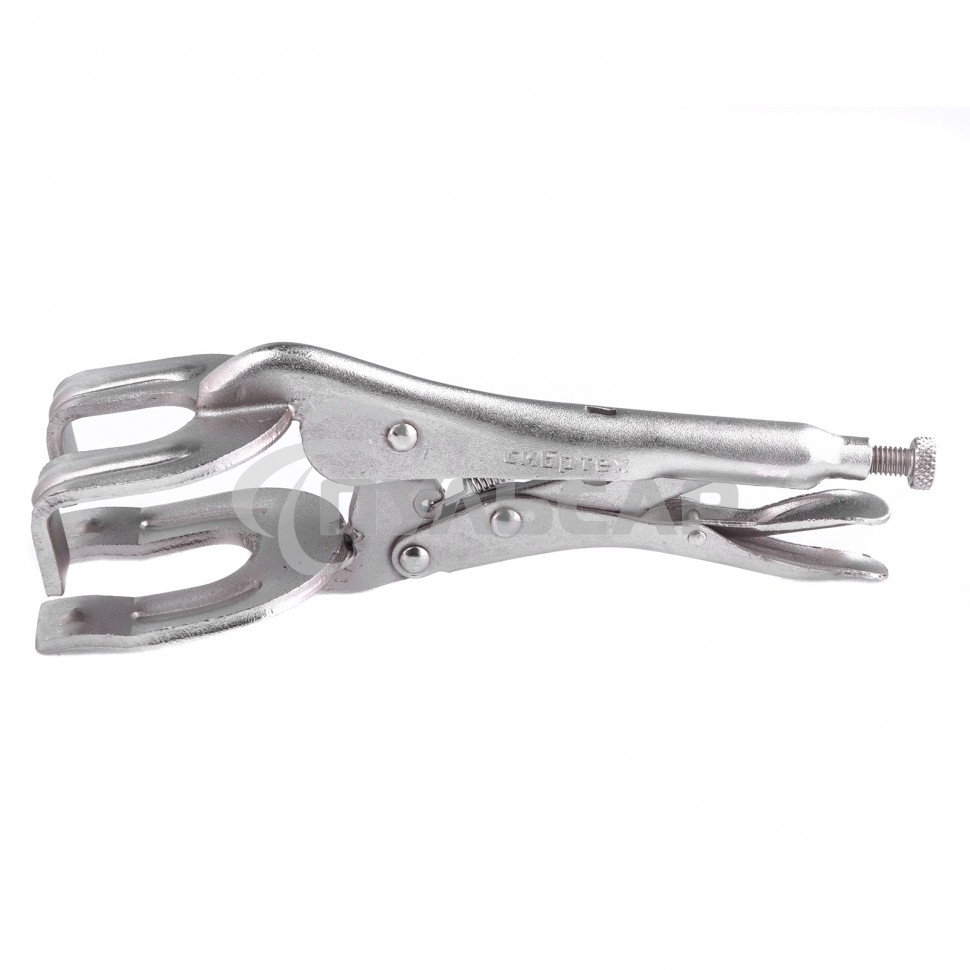 Зажим ручной СИБРТЕХ, двойной, точечная фиксация, 225 мм 18429