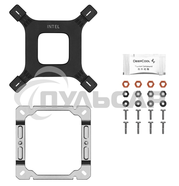 Кулер для процессора DEEPCOOL AG400 DIGITAL WH ARGB белый, 120 мм, алюминий/медь, 2100 об/мин, 31.6 дБ, 4 pin, 220 Вт, 152.7 мм