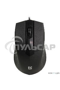Мышь проводная Defender Optimum MB-270 черный, 1000 dpi, USB, кнопки - 3