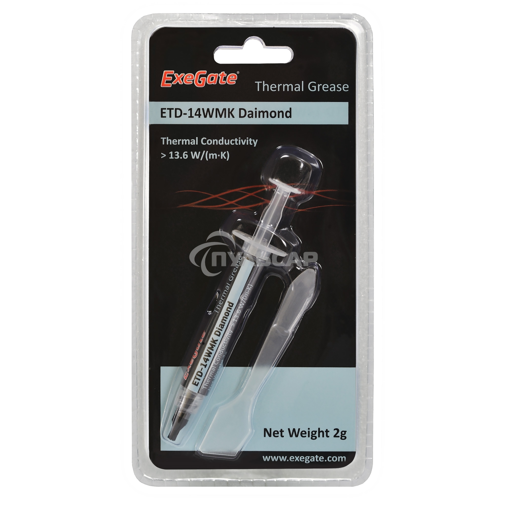 Термопаста ExeGate ETD-14WMK Daimond, шприц с лопаткой, 2г