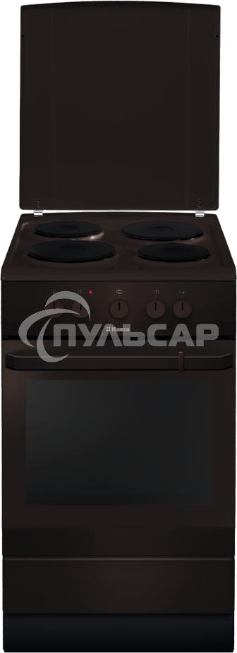 Плита электрическая Hansa FCEB53000 коричневый, конфорок 4 шт, духовка 69 л, 50 см x 85 см x 60 см