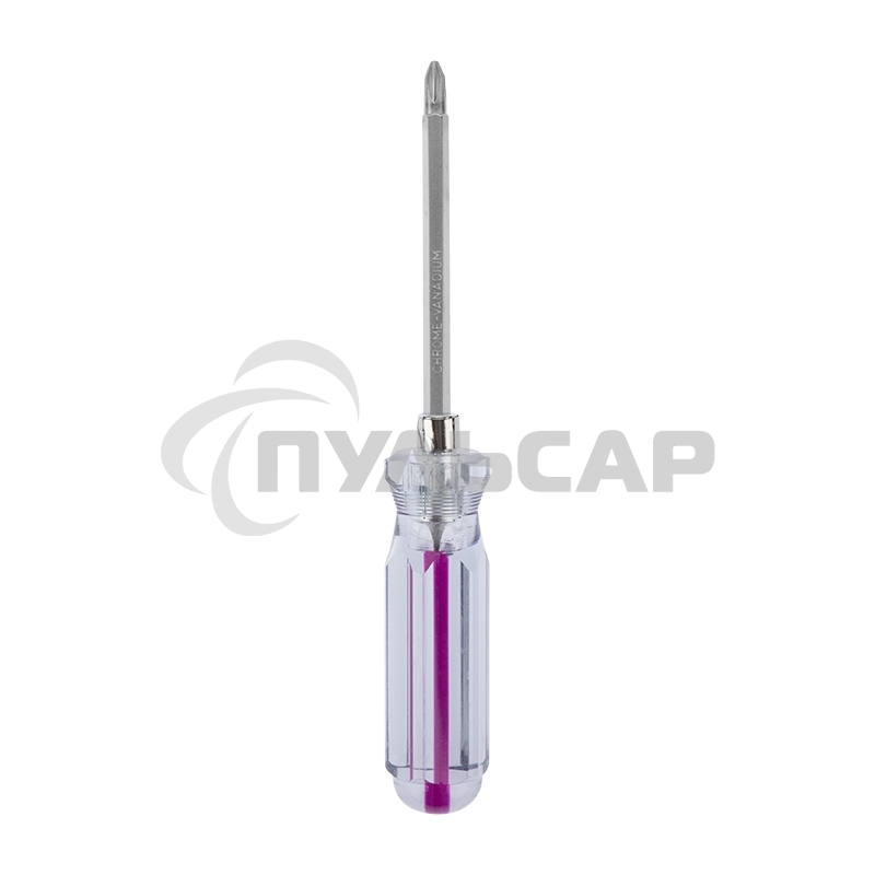 Отверткакомбинированная, прозрачная рукоятка, двухсторонний стержень 120 мм (крестовая PH 2, шлицевая SL 6 мм) Rexant