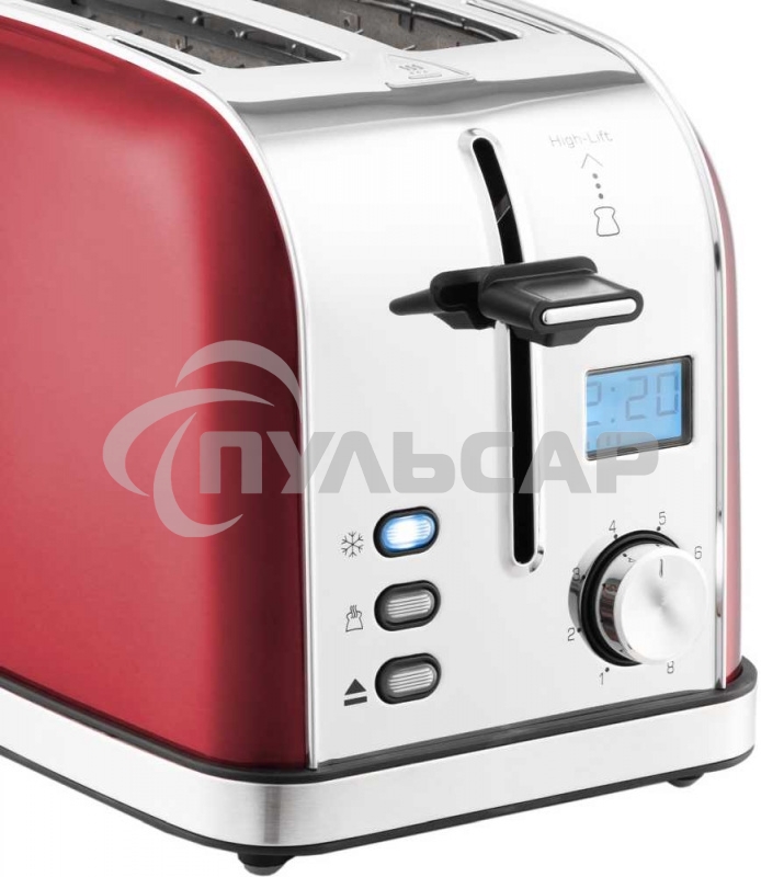 Тостер Kitfort КТ-2036-1 / Мощность: 800-950 Вт.Емкость: 2 тоста одновременно,красный.
