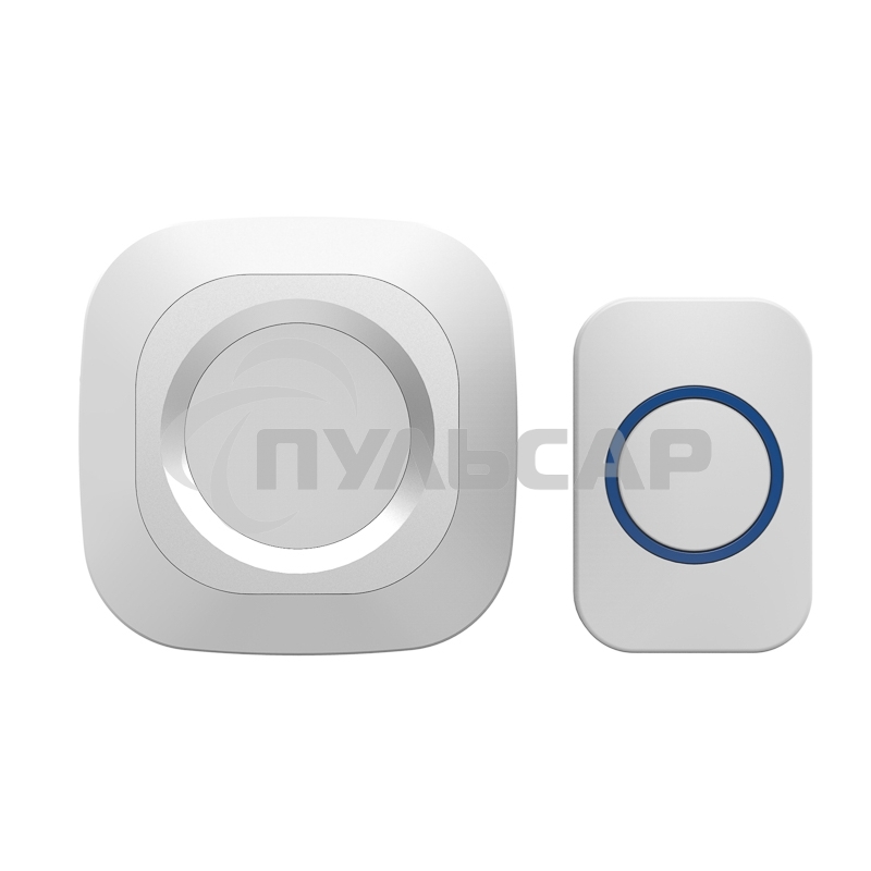 Беспроводной дверной звонок Rexant в розетку мигающий 36 мелодий IP44 (белый/серый)