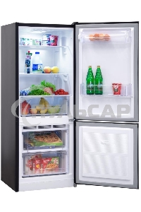 Холодильник Nordfrost NRB 121 B черный двухкамерный 170/70л морозилка снизу, капельная система