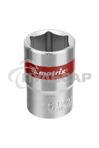 Головка торцевая Matrix, 18 мм, 6-гранная, CrV, под квадрат 1/2