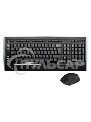 Комплект клавиатура + мышь A4TECH W 9300F USB черный, 2.4G наноприемник
