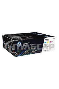 Картридж лазерный набор HP CF370AM № 305A голубой/пурпурный/желтый CLJ M451 (CE411A+CE412A+CE413A)
