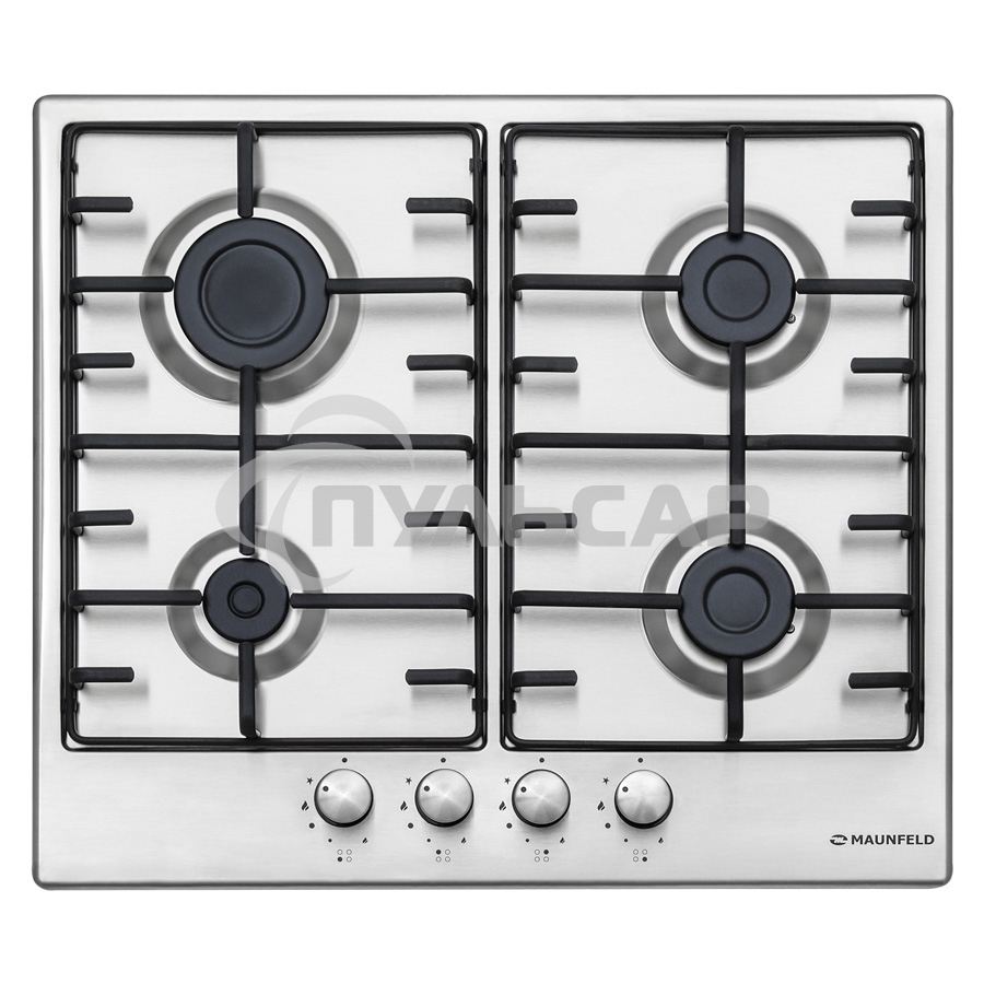 Газовая варочная панель Maunfeld EGHS.64.3ES/G/ • Тип установки: независимая • Управление: фронтальное, переключатели поворотные • Нагревательный элемент: конфорка, 4шт • Мощность конфорок, Вт: 2600, 1700, 1700, 1000• Материал исполнения: нержавеющая стал