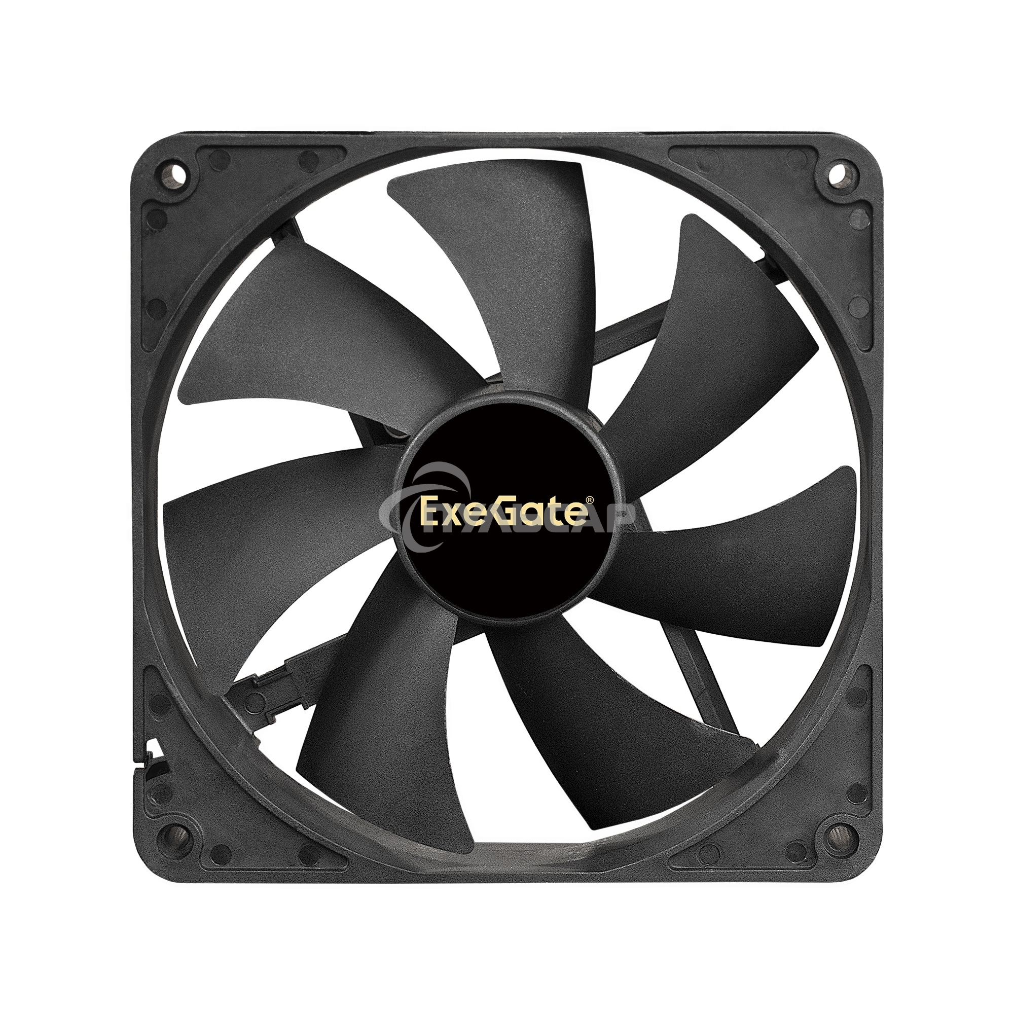 Вентилятор для корпуса ExeGate ExtraSilent ES14025B3P черный, 140 мм, 850 об/мин, 16.5 дБ, 3 pin