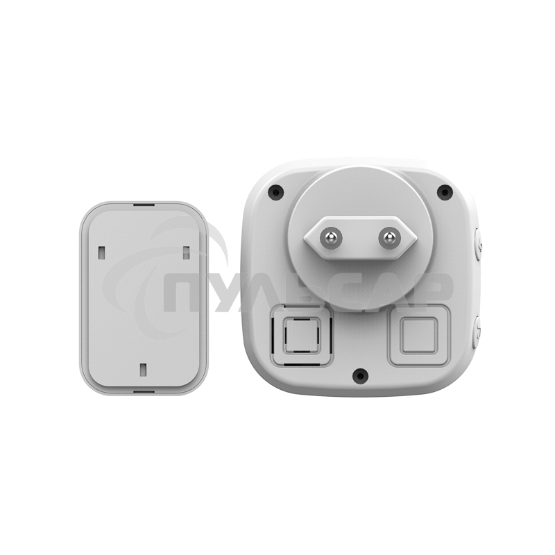 Беспроводной дверной звонок Rexant в розетку мигающий 36 мелодий IP44 (белый/серый)