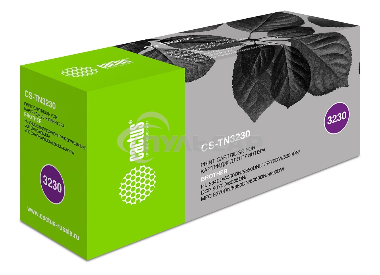 Картридж лазерный Cactus CS-TN3230 черный (3000 стр.) для Brother HL-5340D/5350DN/5370DW/DCP-8070D/8085DN