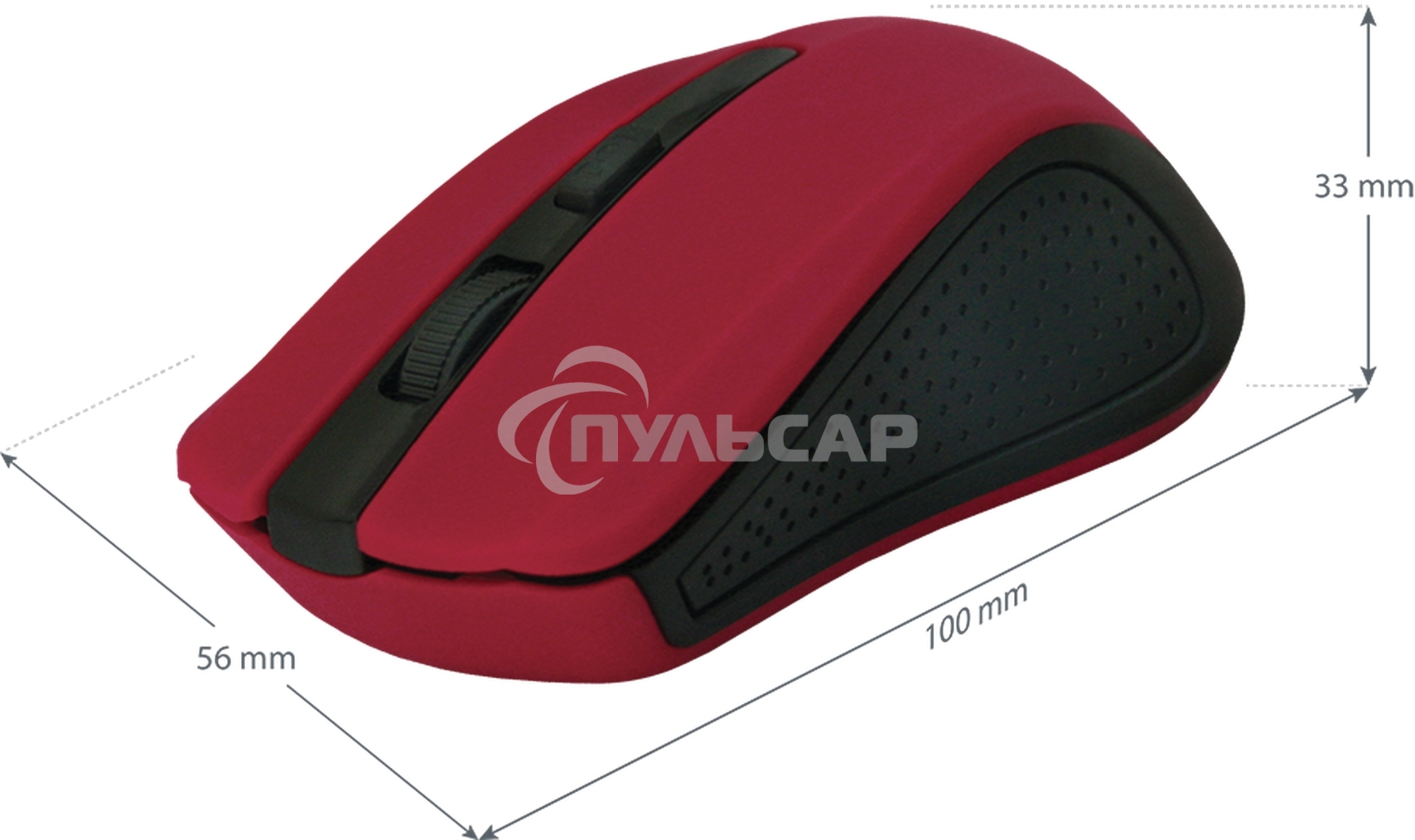 Мышь беспроводная Defender Accura MM-935 красный, 1600 dpi, радиоканал, USB, кнопки - 4