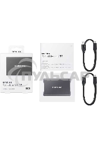 Внешний SSD Samsung T7, 1TB, USB 3.2 Gen 2 Type-C, R/W 1050/1000, серый