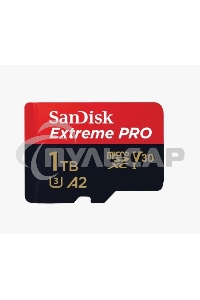 Карта памяти SanDisk Extreme Pro microSD UHS I Card 1Tb for 4K Video on Smartphones, Action Cams & Drones 200MB/s Read, 140MB/s Write, Lifetime Warranty
