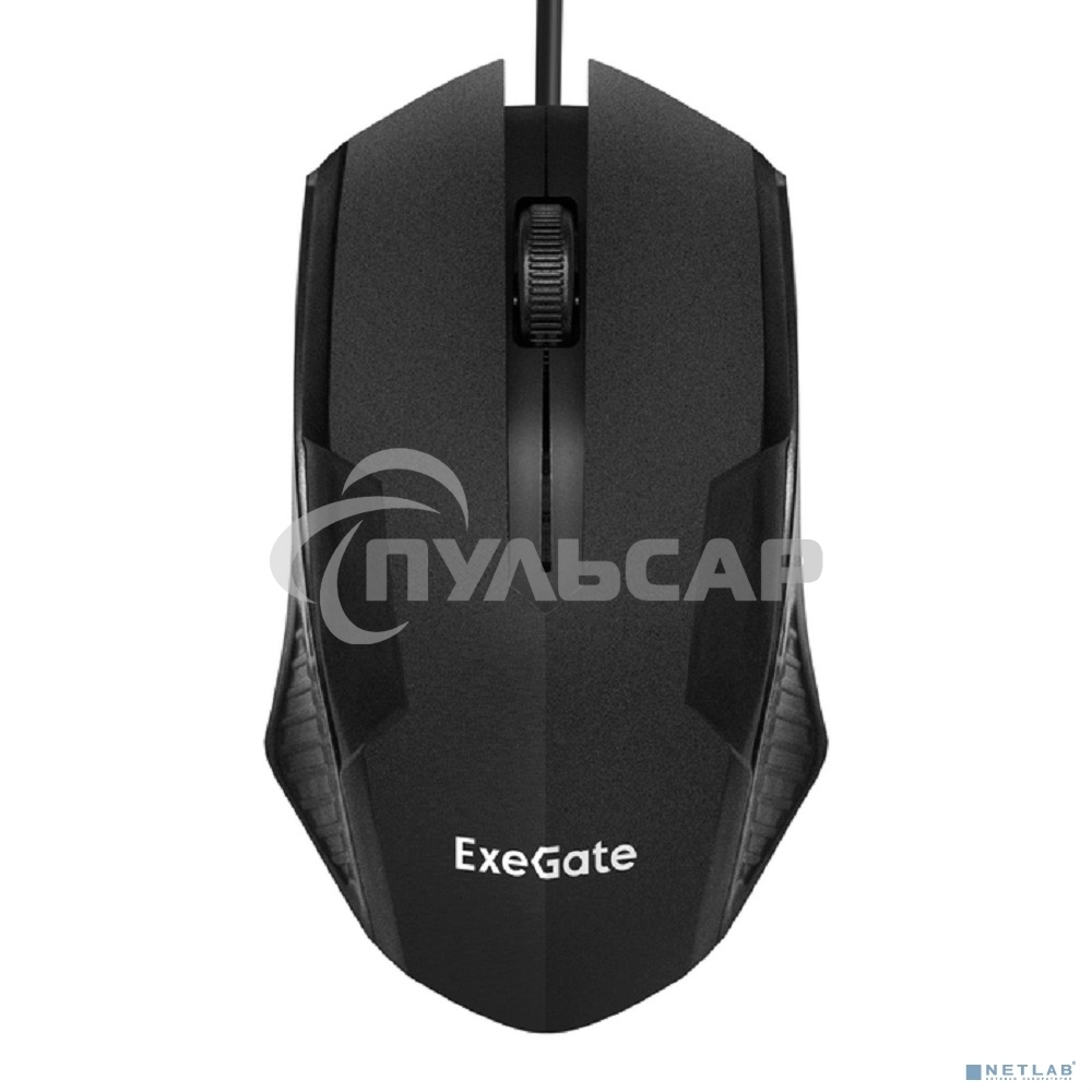Мышь проводная ExeGate SH-9025L OEM черный, 1000 dpi, USB, кнопки - 3