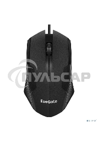 Мышь проводная ExeGate SH-9025L OEM черный, 1000 dpi, USB, кнопки - 3