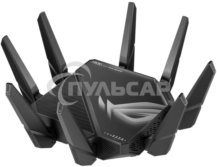 Роутер ASUS ROG GT-AXE16000 802.11 a/b/g/n/ac/ax до 1148 + 4804Мбит/c, 2,4 + 5 гГц, 8 антенн, USB, GbT LAN ; 90IG06W0-MU2A10