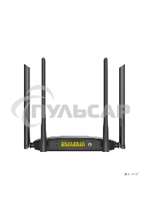 Роутер беспроводной Digma DWR-AC1201 AC1200 10/100BASE-TX черный (упак.:1шт)
