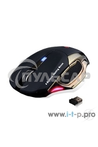 Мышь беспроводная Crown Gaming CMXG-605 черный, 1600 dpi, радиоканал, USB, кнопки - 6