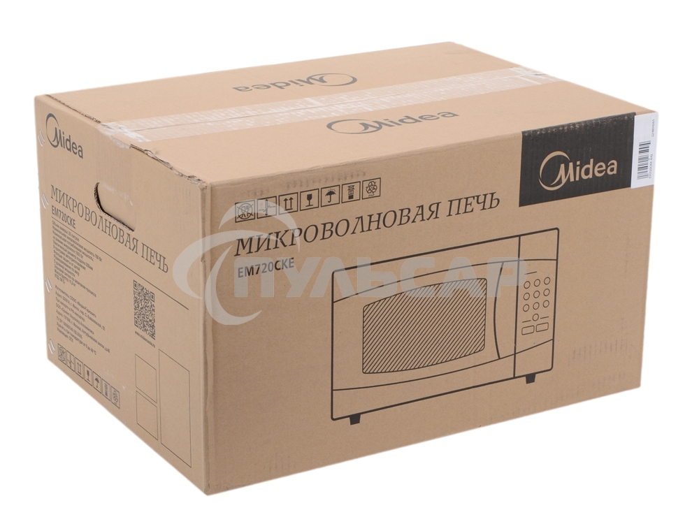 Микроволновая печь Midea EM720CKE белый, 20 л, 700 Вт, переключатели - сенсор