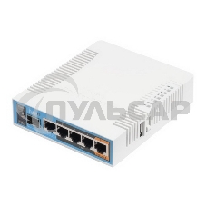Сетевое оборудование MikroTik RB962UiGS-5HacT2HnT Роутер 2.4+5ГГц, 802.11a/b/g/n/ac, 5x Ethernet 1G, 1x SFP