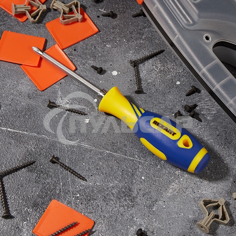 Отвертка комбинированная, двухсторонний стержень 120 мм (Крестовая PH 2, Шлицевая SL 6 мм), двухкомпонентная рукоятка 12-4741 Rexant