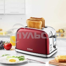 Тостер Kitfort КТ-2036-1 / Мощность: 800-950 Вт.Емкость: 2 тоста одновременно,красный.