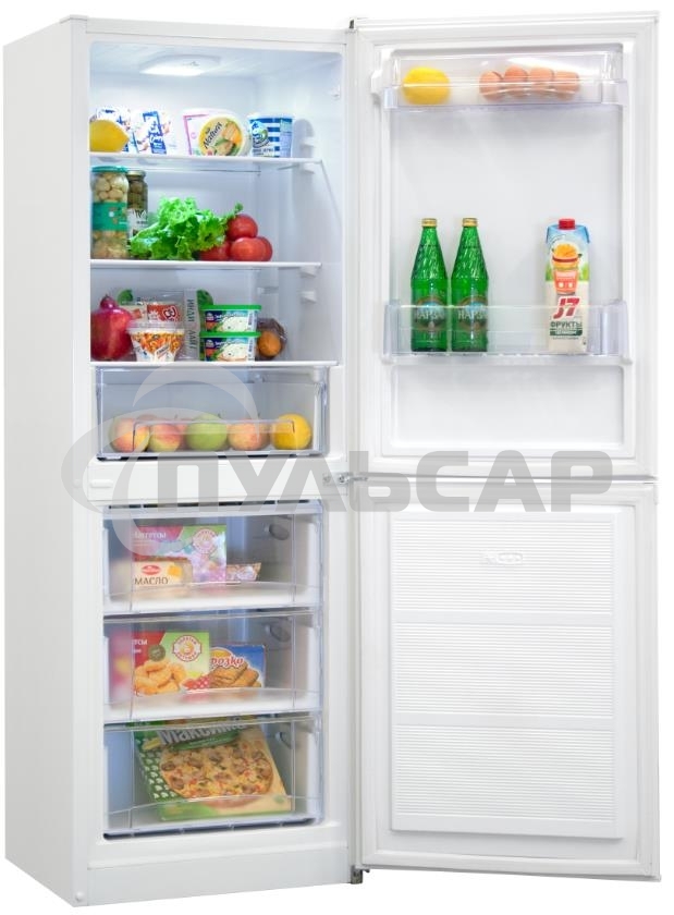 Холодильник Nordfrost NRB 131 W белый двухкамерный 170/100 л морозилка снизу, капельная система