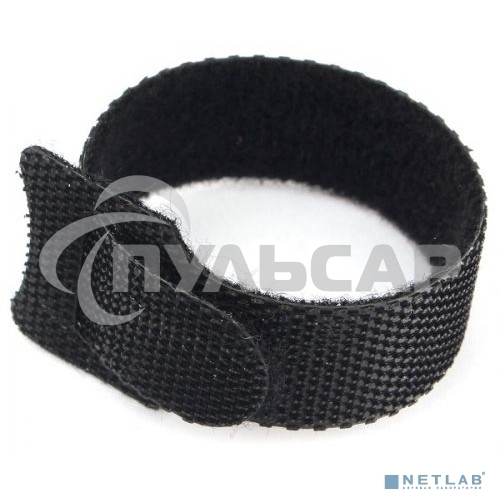 Хомуты-липучки на основе ленты Velcro VT-110x11BK 110 x 11 мм, черные (12 шт.)