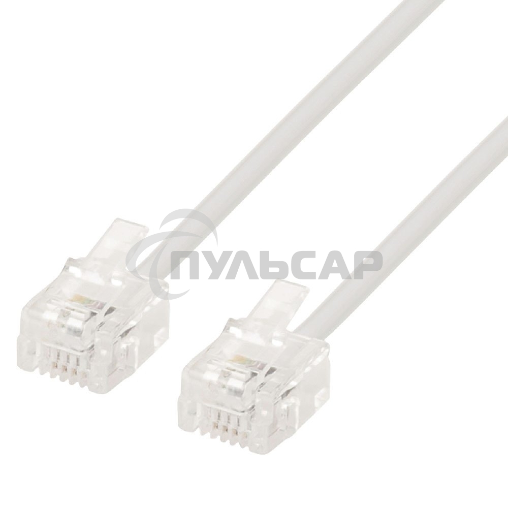 Кабель.телефонный аппарат-розетка TC6P4C-2M, 2 м