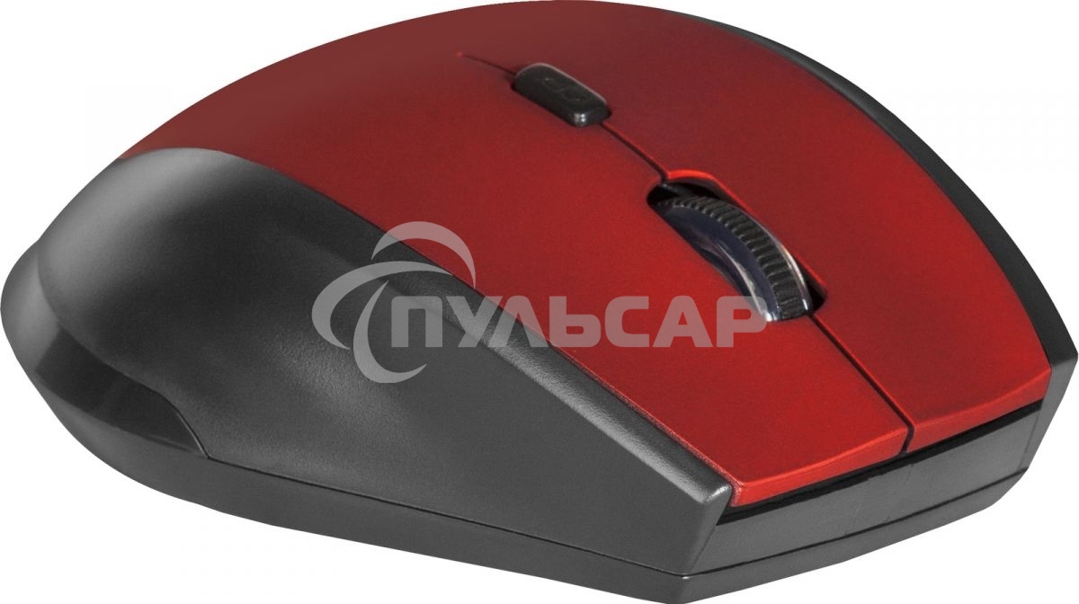 Мышь беспроводная Defender Accura MM-365 красный, 1600 dpi, радиоканал, USB, кнопки - 6