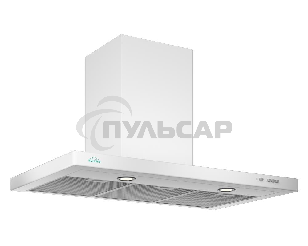 Вытяжка каминная Elikor Квадра 90П-650-К3Д белый, 90 см, 650 куб. м/ч, 56 дБ
