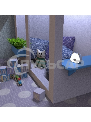 Ночник Gauss NN7036 поросенок голубой